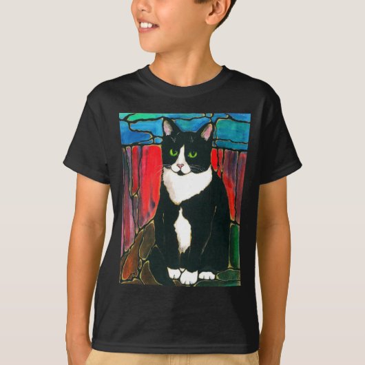 T-shirt d'art de conception en verre souillé de (Devant)
