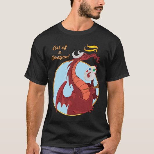 T-shirt d'art de dragon (Devant)