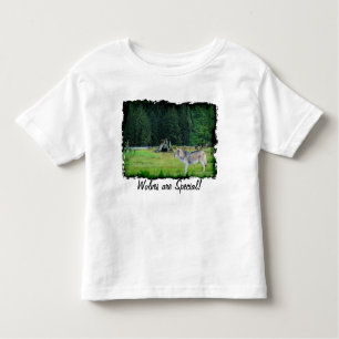 T-shirt d'art de la faune de la forêt de Grey Wolf
