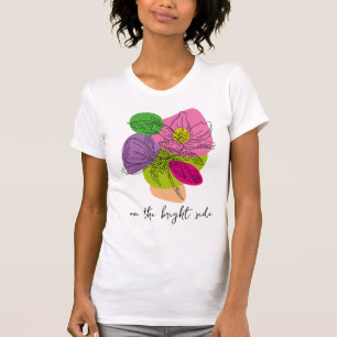 T-shirt d'art de la ligne de fleurs Hibiscus