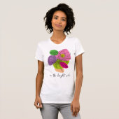 T-shirt d'art de la ligne de fleurs Hibiscus (Devant entier)