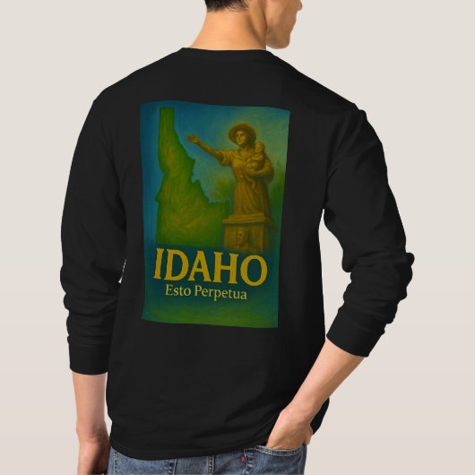 T-Shirt d'art de l'État de l'Idaho - (Dos)