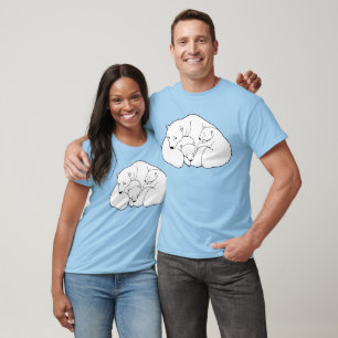 T-shirt d'art de l'ours polaire Hommes chemise d'o