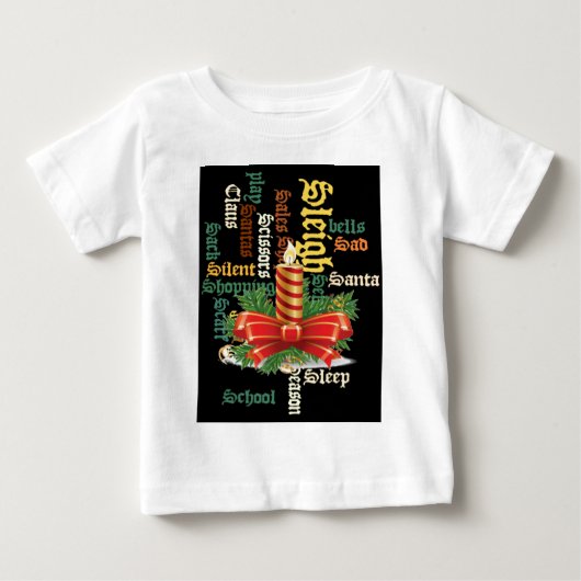 T-shirt d'art de Noël à la bougie (Devant)