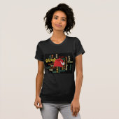 T-shirt d'art de Noël Santa Hat Word (Devant entier)
