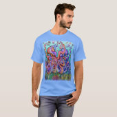 T-shirt d'art de pêche (Devant entier)