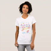 T-shirt d'art : Dessin d'été de plage de (Devant entier)