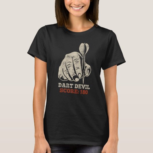 T-shirt Dart Devil Score fléchts 180 en fléchettes Premium (Devant)
