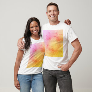 T-shirt d'art en marbre couché de soleil