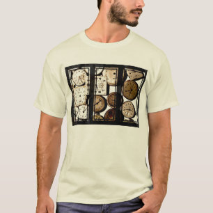 T-shirt d'art faciale de montre antique