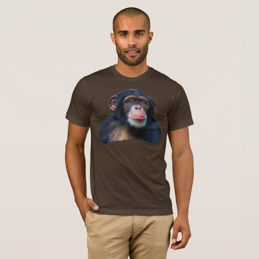 T-shirt d'art faunique CHIMPANZEE II (Devant entier)