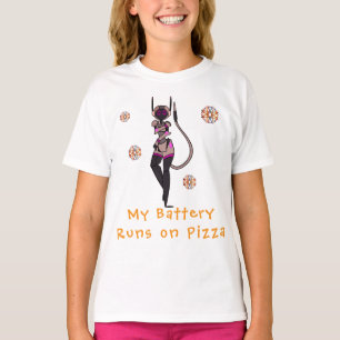 T-shirt d'art joli Robot Pizza