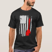 T-shirt Dart Lover Player Darts ArrAmerican Flag (Devant)