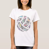 T-shirt d'art Netball Word Customisé par l'équipe (Devant)
