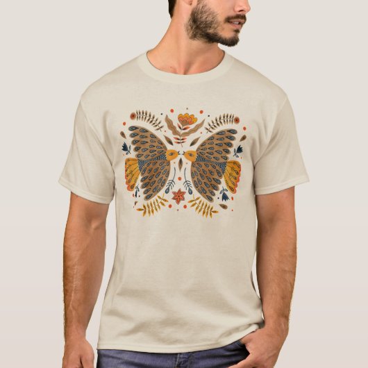 T-shirt d'art populaire scandinave Inséparable (Devant)