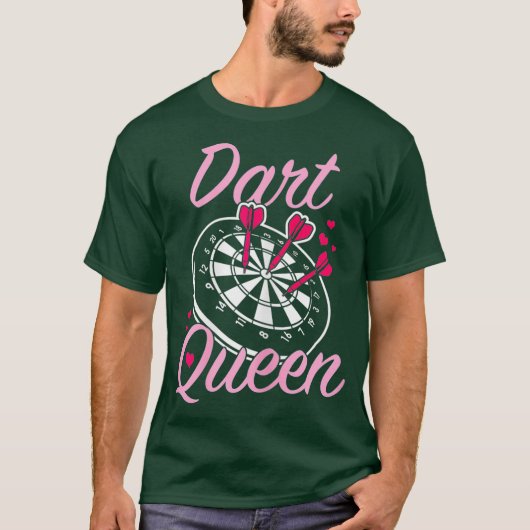 T-shirt Dart Queen jeu de fléchettes pour femmes (Devant)