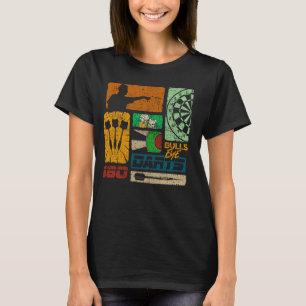 T-shirt Dart Retro 80s 90s Vintage Dartboard Dart homme