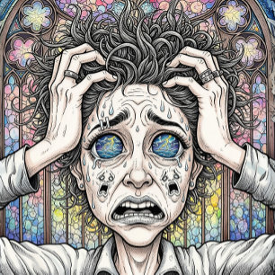 T-shirt d'art surréaliste psychédélique - Face émo