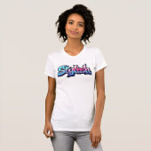 T-Shirt d'art textuel graffiti élégant (Devant entier)