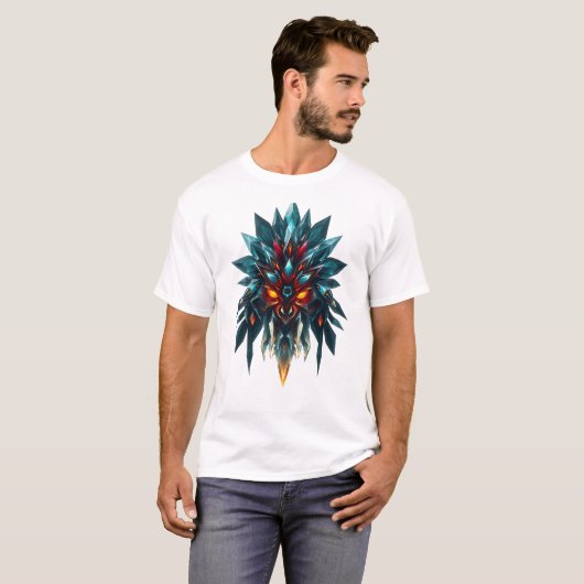 T-shirt d'art tribal dynamique (Devant entier)