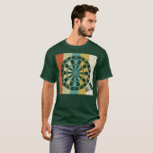 T-shirt Dartboard Darts Dart Aimant Throw Retro (Devant entier)