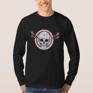 T-shirt Dartboard Skeleton Darts Player