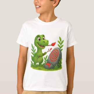 T-shirt d'artiste de dinosaure mignon