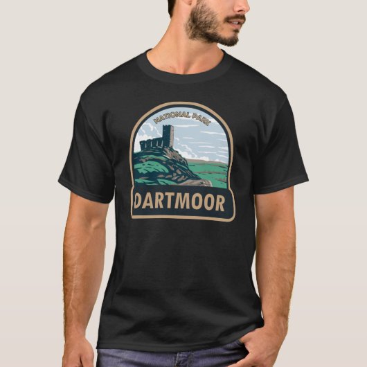 T-shirt Dartmoor National Park Castle Ruines Angleterre (Devant)