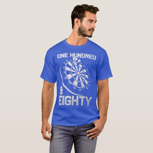 T-shirt Darts 180 Triple 20 Dartboard Cent (Devant entier)