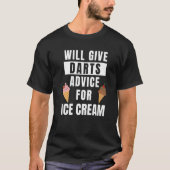 T-shirt Darts Advice For Ice Cream Dart Player Darts (Devant)