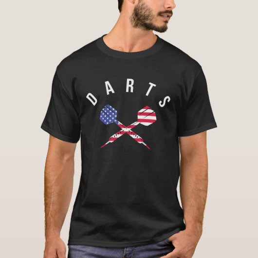 T-shirt Darts American Flag For Dart Throwing Champs (Devant)