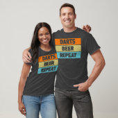 T-shirt Darts Beer Repeat Funny Dartboard League (Unisexe)