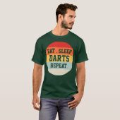 T-shirt Darts Dart Player Retro Funny Cadeau (Devant entier)