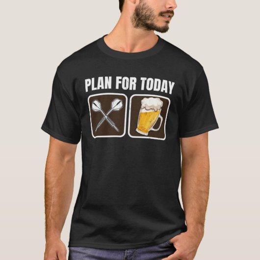 T-shirt Darts Hobby Plan Pour Aujourd'Hui Darts Player (Devant)