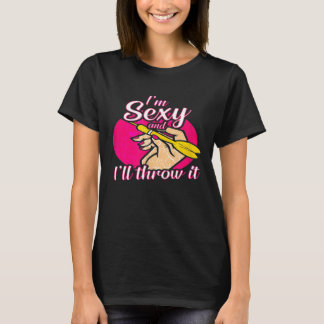 T-shirt Darts Je suis sexy et je le jette drôles dartclub 
