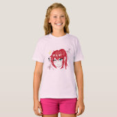 T-shirt d'arts mignons en pixel  (Devant entier)
