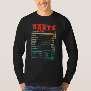 T-shirt Darts Nutrition Facts Dart Joueur Ventilateur Team