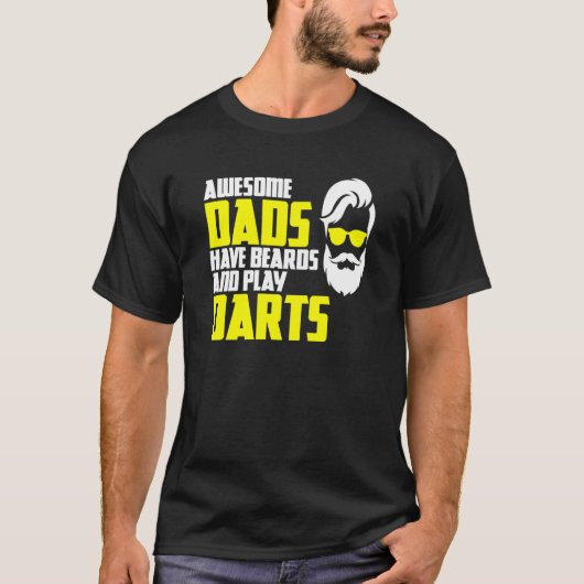 T-shirt Darts saying beard  Father's Day darts players (Devant)