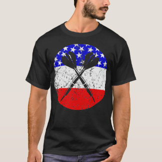 T-shirt Darts style rétro fléchettes drapeau américain