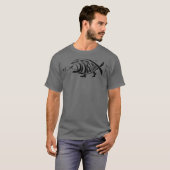 T-shirt Darwin Poisson Manger Jésus Poisson Amusant Évolut (Devant entier)