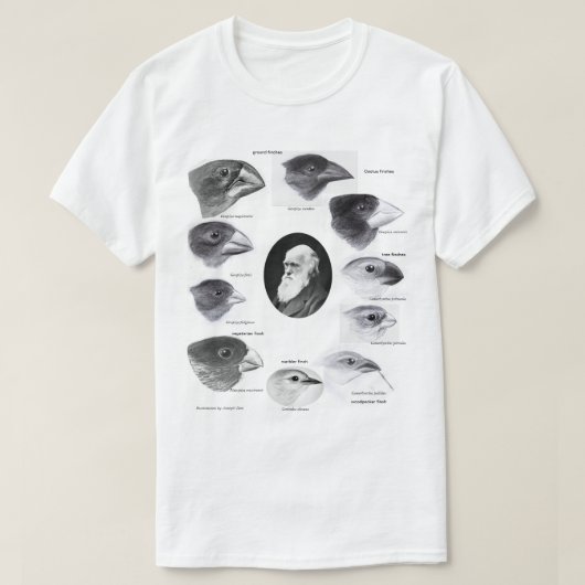T-shirt Darwin's finches (Design devant)