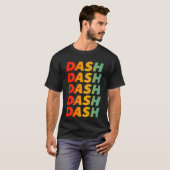 T-shirt Dash Crypto Rainbow Text Design (Devant entier)