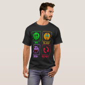 T-shirt Dash de veille de manger répéter jeu vidéo Géométr (Devant entier)