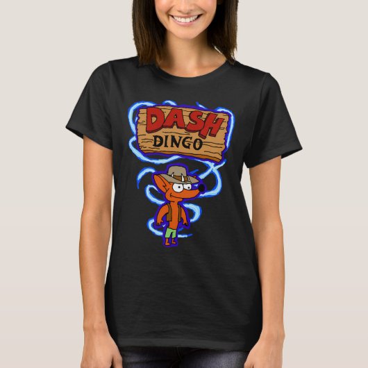 T-shirt Dash Dingo (avec arrière-plan) (Devant)