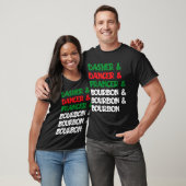 T-shirt Dasher Dancer Prancer &amp; Bourbon Christmas Funn (Unisexe)