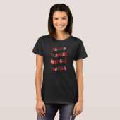 T-shirt Dasher Dancer Prancer Vixen Whiskey Tequila Vodka (Devant entier)
