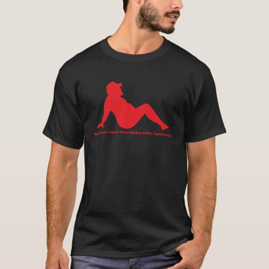 T-shirt Dasher Dancer Prancer Vixen Whiskey Vodka (Devant)