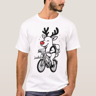 T-shirt Dasher le renne à vélo