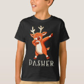 T-shirt Dasher Santas Reindeers Family Matching Outfit Chr (Devant)