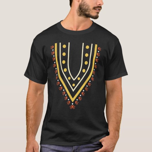 T-shirt Dashiki Print Kente Pattern African American Triba (Devant)